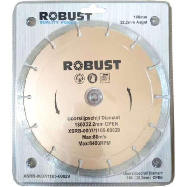 Doorslijpschijf Diamant Robust XSRB-0007 180Mm X 22,2Mm X 2,4Mm Open