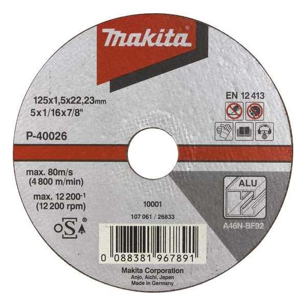 Makita B-45353 Doorslijpschijf 180x1,6x22,23mm aluminium