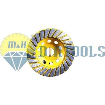 M&H diatools Diamantfrees - universeel turbo 115mm X asgat 22,2mm