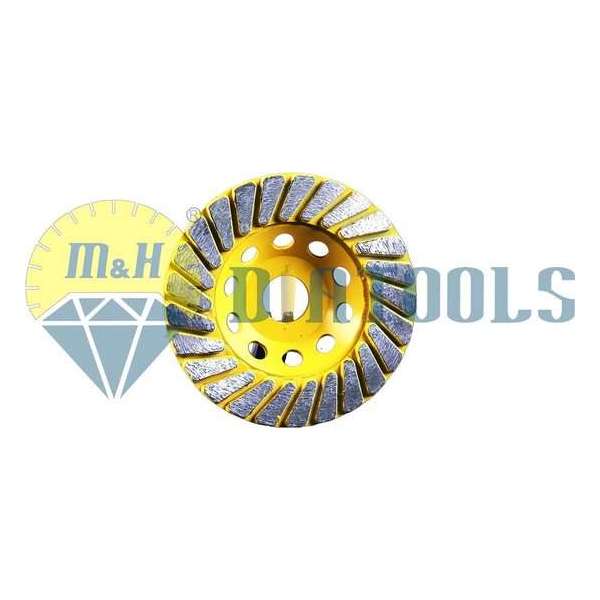 M&H diatools Diamantfrees - universeel turbo 115mm X asgat 22,2mm