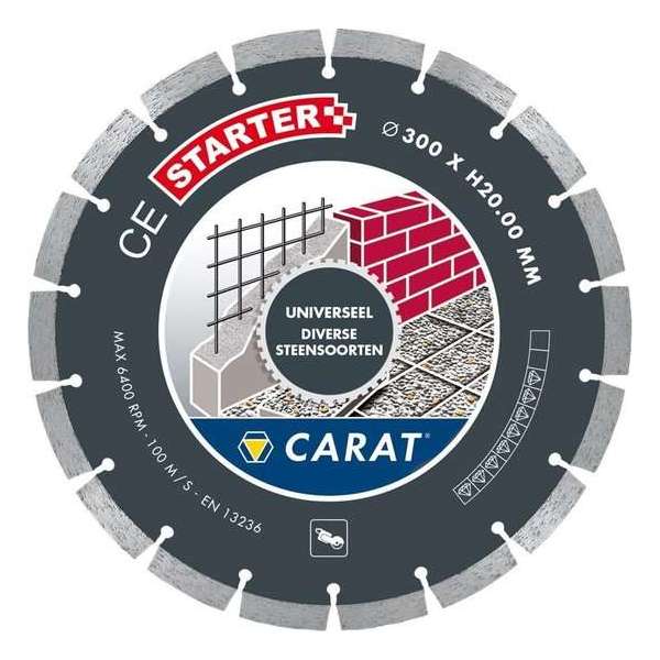 Carat CES1253000 Diamantzaagblad voor droogzagen - 125 x 22,23mm - Universeel