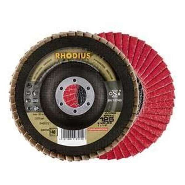 Rhodius 208746 Ceramicon Jumbo Speed Lamellenslijpschijf - K40 - 125 x 22,23mm - RVS/Staal