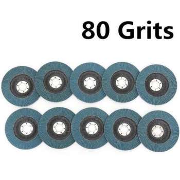 10PCS 125mm Professionele Flap Discs 5 Inch Schuurschijven 40/60/80/120 Grit Slijpschijven Blades Voor Haakse Slijper 80 Grit