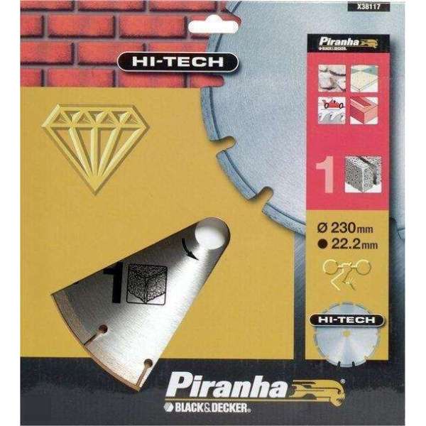 Piranha Diamantblad gesegmenteerde rand, 230mm. - nr. 1 HI-TECH X38117