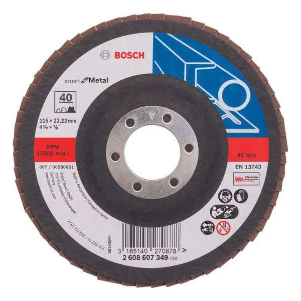 Bosch - Lamellenschuurschijf 115 mm, 22,23 mm, 40