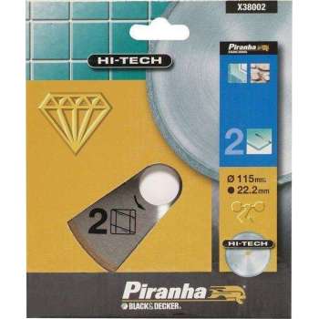 Piranha Diamantblad volle rand, 115mm. - nr. 2 HI-TECH X38002