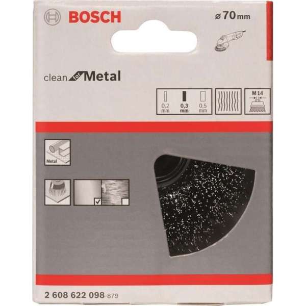 Bosch - Komstaalborstel 100 mm, 0,5 mm, 8500 U/ min, 14