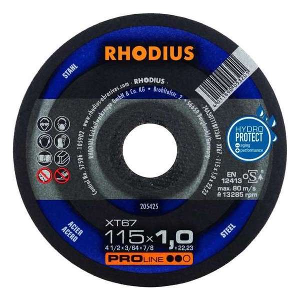 Rhodius XT67 205599 Cutting disc (straight) 115 mm 22.23 mm 1 pc(s)