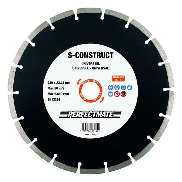 Perfectmate EPU0603 Diamantdoorslijpschijf S-Construct Universeel - 230 x 22,23mm