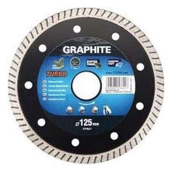 Graphite Diamantschijf 125x22x6,0x1,4mm, Turbo Super Dun, Mpa En13236