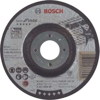 Afbraamschijf gebogen Best for Inox A 30 V INOX BF, 115 mm, 22,23 mm, 6,0 mm 1st