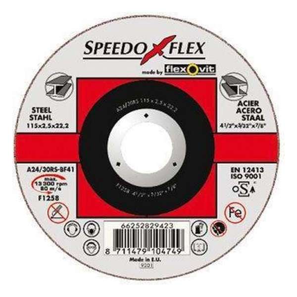 Speedoflex doorslijpschijf SP A24/30RS 230x3x22.2 BF41 staal