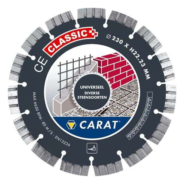 Carat CEC1253000 Diamantzaagblad voor droogzagen - 125 x 22,23mm - Universeel