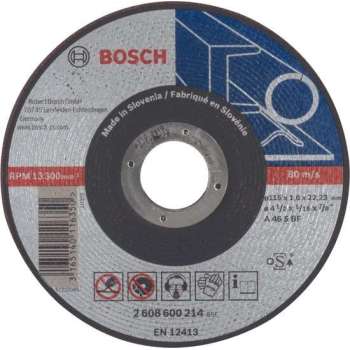 Bosch - Doorslijpschijf recht Expert for Metal AS 46 S BF, 115 mm, 22,23 mm, 1,6 mm