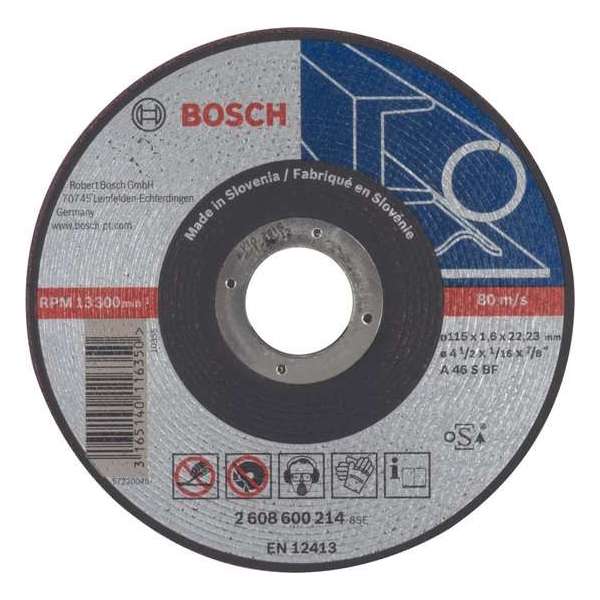 Bosch - Doorslijpschijf recht Expert for Metal AS 46 S BF, 115 mm, 22,23 mm, 1,6 mm