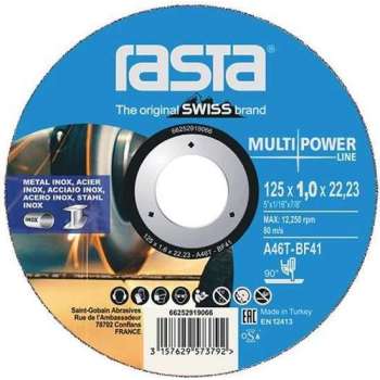 Rasta MultiPower doorslijpschijf 125mm x 1,0mm - 25 stuks