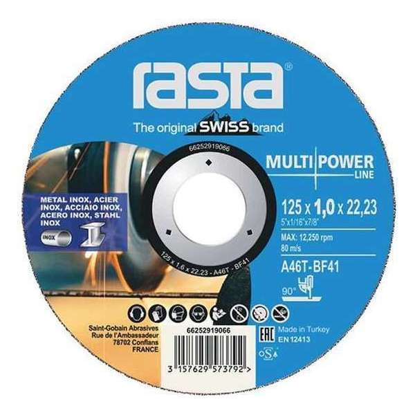 Rasta MultiPower doorslijpschijf 125mm x 1,0mm - 25 stuks