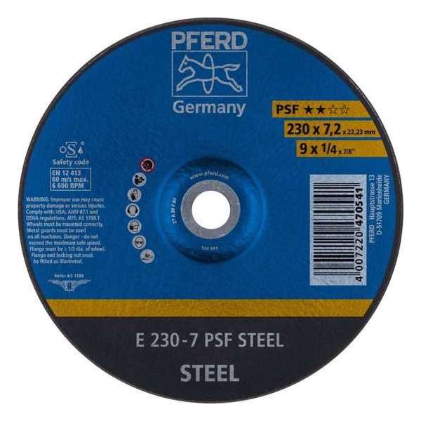 PFERD Afbraamschijf staal E 230-7 PSF STEEL