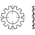 TOOLCRAFT 138320 Tandveerringen Binnendiameter: 6.4 mm DIN 6797 Verenstaal 500 stuk(s)