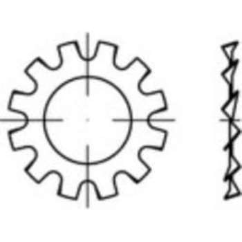 TOOLCRAFT 138320 Tandveerringen Binnendiameter: 6.4 mm DIN 6797 Verenstaal 500 stuk(s)