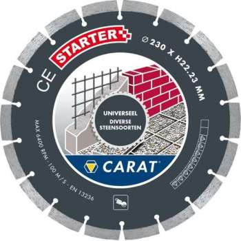 Zaagblad diamant Carat Starer CE 230 x 22,2 actieset: 3 stuks - slijpschijf