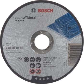 Bosch - Doorslijpschijf recht Expert for Metal AS 46 S BF, 125 mm, 22,23 mm, 1,6 mm