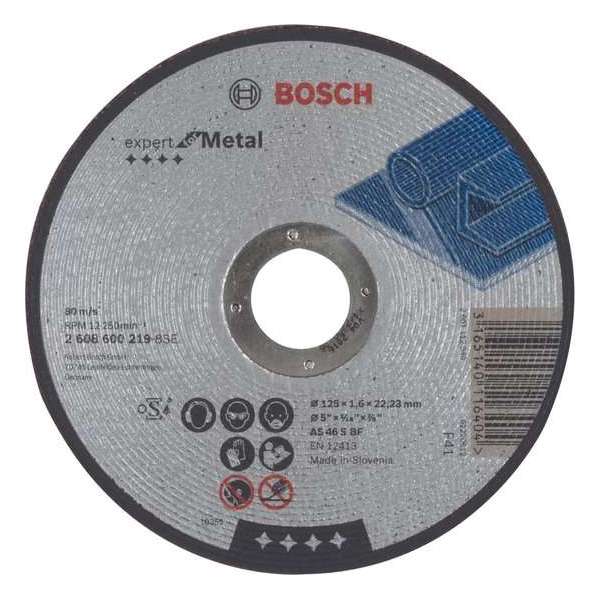 Bosch - Doorslijpschijf recht Expert for Metal AS 46 S BF, 125 mm, 22,23 mm, 1,6 mm