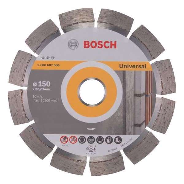 Bosch - Diamantdoorslijpschijf Expert for Universal 150 x 22,23 x 2,4 x 12 mm