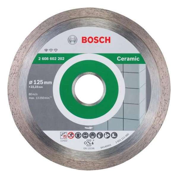 Bosch - Diamantdoorslijpschijf Standard for Ceramic 125 x 22,23 x 1,6 x 7 mm