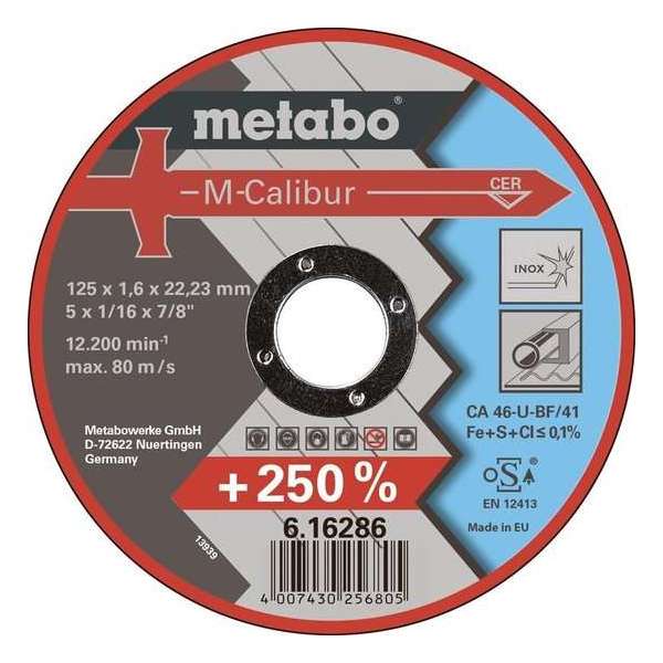 Metabo 616286000 M-Calibur Doorslijpschijf - 125 x 1.6 x 22,23mm