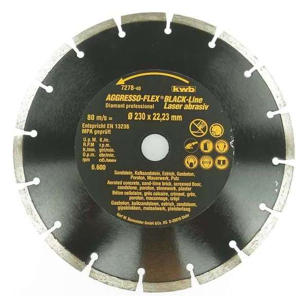 Diamantschijf diameter: 230 mm, zwart