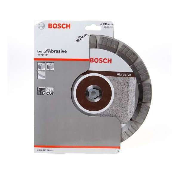 Bosch - Diamantdoorslijpschijf Best for Abrasive 230 x 22,23 x 2,4 x 15 mm