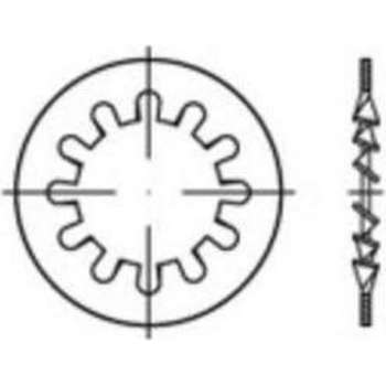 Tandwielen Binnendiameter: 4.3 Mm Din 6797 Verenstaal Galvanisch Verzinkt 500 Stuks Toolcraft 138376