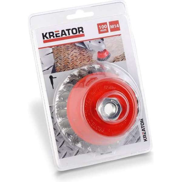 Kreator KRT150205 Komborstel - Getorst Staal - M14 - 100 mm