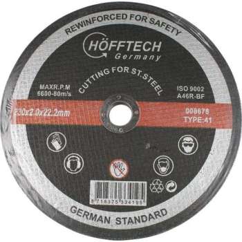 Hofftech Doorslijpschijf RVS 230 x 2,0 mm.