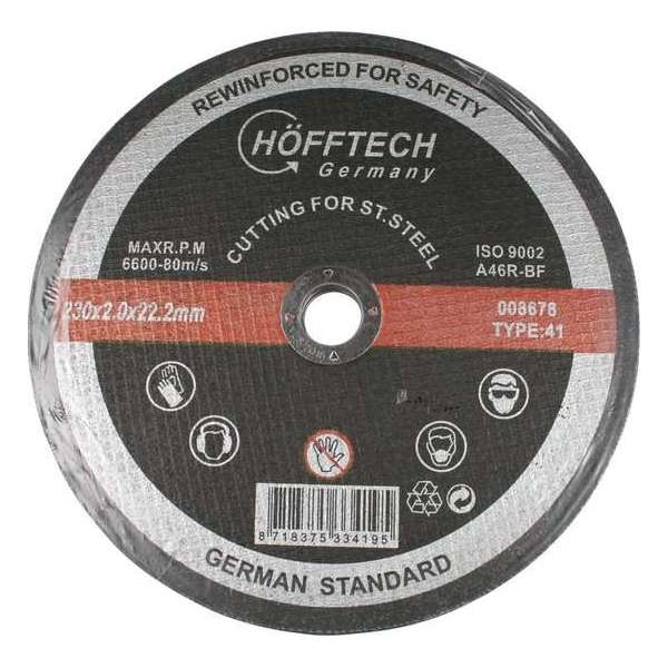 Hofftech Doorslijpschijf RVS 230 x 2,0 mm.