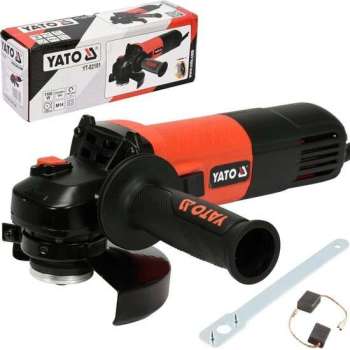 YATO Haakse slijper - 1100W - 125mm - 3m rubberen kabel  - inclusief softgrip en softstart