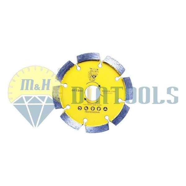 M&H diatools Diamantfrees Voegenfrees Voegenscijf laser gelast 115mm X asgat 22,2mm X 6-voor nat werk-Diamantgereedschappen