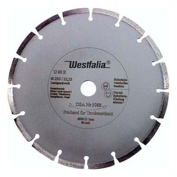 Westfalia Diamantzaagblad 125 mm Lasergelaste segmenten