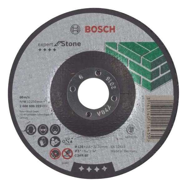 Bosch - Doorslijpschijf gebogen Expert for Stone C 24 R BF, 125 mm, 22,23 mm, 2,5 mm