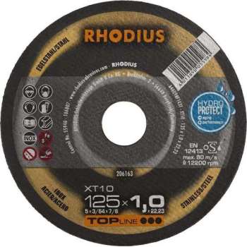 Rhodius Xt10 206163 Doorslijpschijf Recht 125 Mm 22.23 Mm 1 Stuks