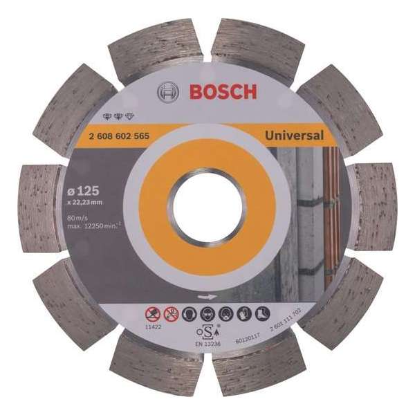 Bosch - Diamantdoorslijpschijf Expert for Universal 125 x 22,23 x 2,2 x 12 mm