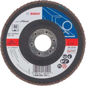 Bosch - Lamellenschuurschijf 115 mm, 22,23 mm, 80