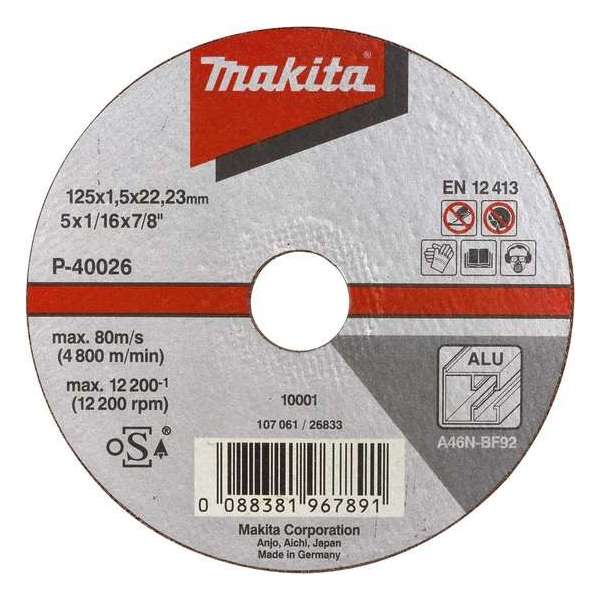 Makita B-45325 Doorslijpschijf 115x1,0x22,23mm aluminium