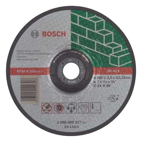 Bosch - Doorslijpschijf gebogen Expert for Stone C 24 R BF, 180 mm, 22,23 mm, 3,0 mm