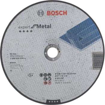 Bosch - Doorslijpschijf recht Expert for Metal A 30 S BF, 230 mm, 22,23 mm, 3,0 mm