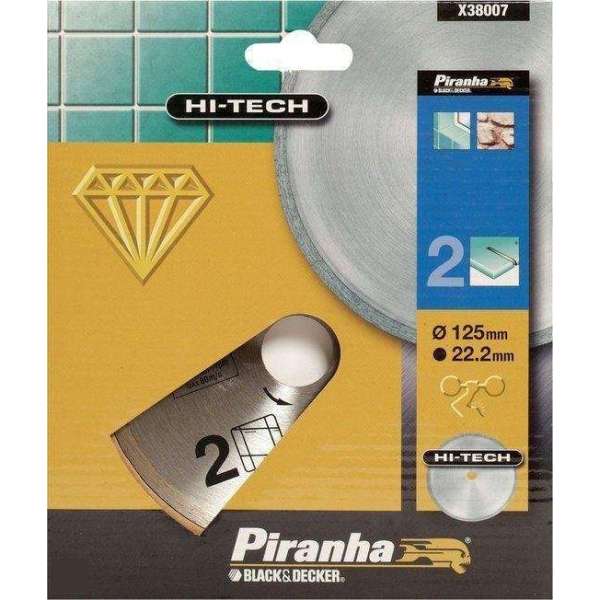 Piranha Diamantblad volle rand, 125mm. - nr. 2 HI-TECH X38007