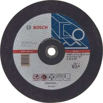 Bosch - Doorslijpschijf recht Expert for Metal A 30 R BF, 300 mm, 22,23 mm, 3,2 mm