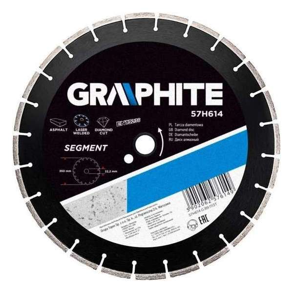 Graphite Diamantschijf 350x25,4x10,0x3,2 Segment Gelaserd Asphalt MPA EN13236