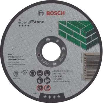 Bosch - Doorslijpschijf recht Expert for Stone C 24 R BF, 125 mm, 22,23 mm, 2,5 mm